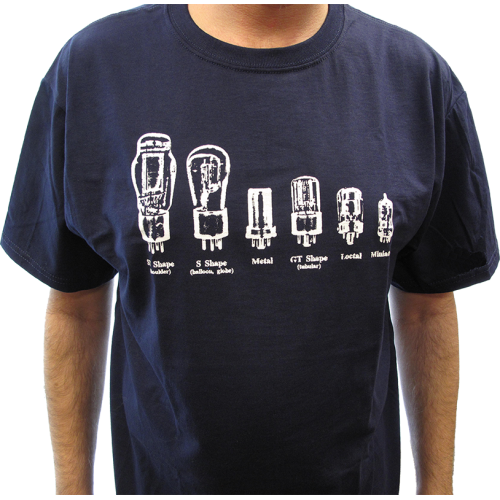 T-Shirt - Blue with Common Tube Shapes image 2