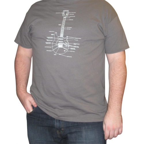 Shirt - Charcoal with Guitar Diagram image 2