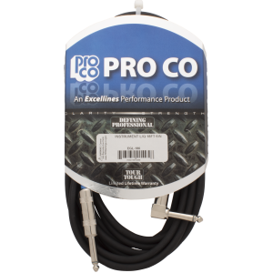 Cable - ProCo Excellines, 18.5', 1 Straight, 1 Right Angle End