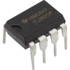 Op-Amp - TL082, Dual, Wide-Bandwidth, JFET Input, 8-Pin DIP